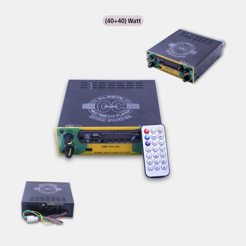 DC Enclosed Metal Body Bluetooth Music Player with Remote (FM/AUX/USB/SD) - View 2